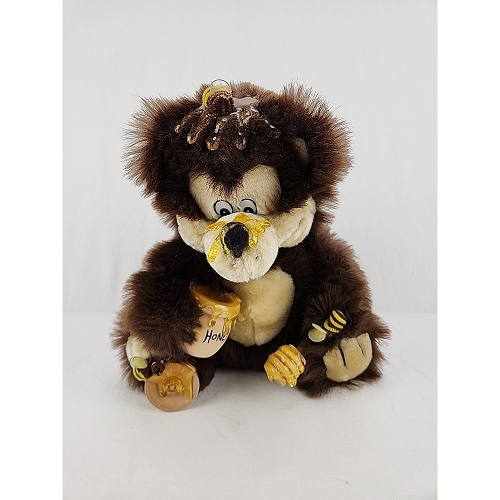 Vintage Stuffy Plush Bear 1989 ORZEK The Honey Bear 10" Teddy Sitting